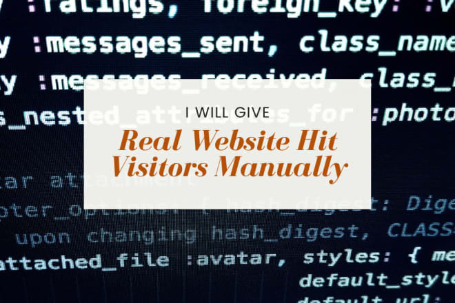 I will give you real website hit visitors manually