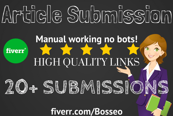 I will high quality Article directories submissions 20 plus