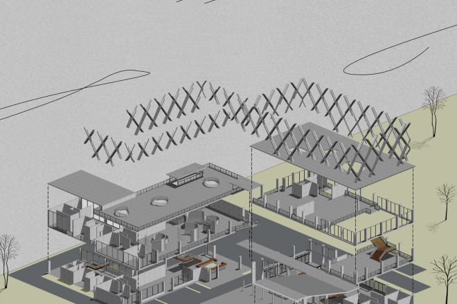 I will illustrate an exploded axonometric diagram