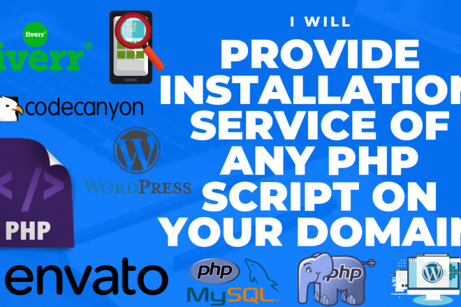I will install wordpress or woocommerce or forum or php script
