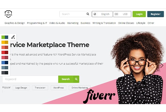 I will install wpjobster freelancing website theme like fiverr