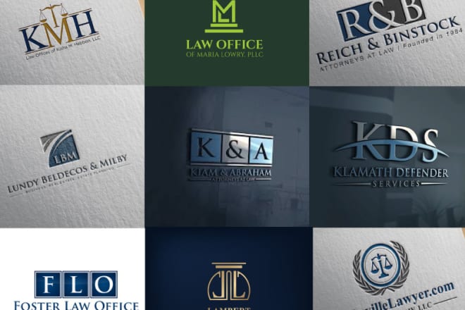 I will law firm, lawyer, attorney, legal logo design