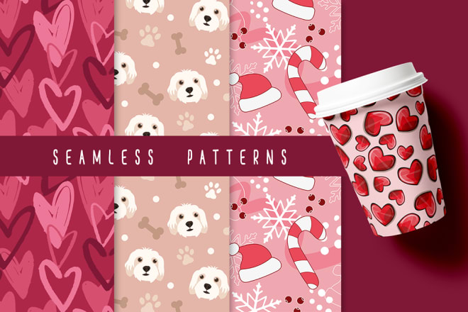 I will make a creative seamless pattern design