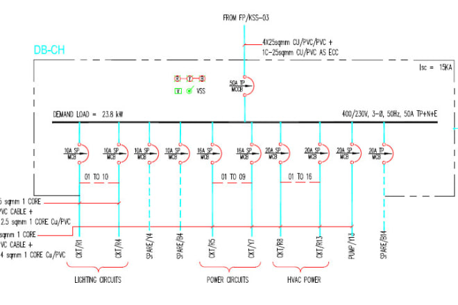 I will make all electrical services drawings in autocad