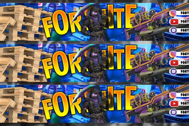 I will make banner youtube gaming fortnite with photoshop
