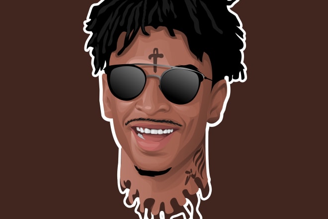 I will make your face into a cartoon vektor art portrait