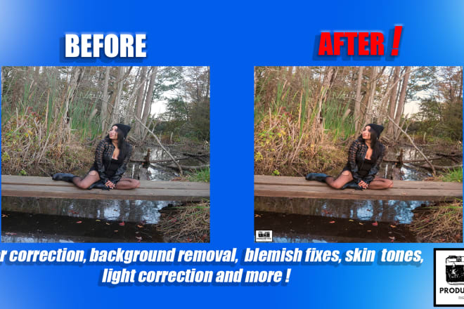 I will photography and touch up