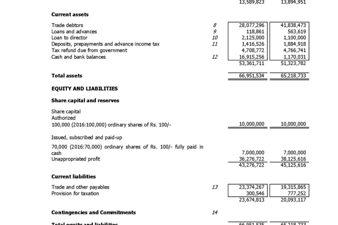 I will prepare financial statement, accounts in companies house format