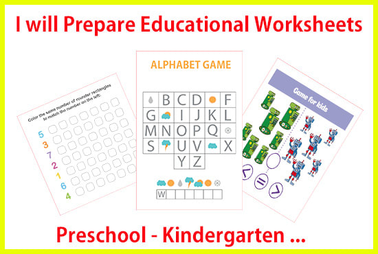 I will prepare printable educational worksheets