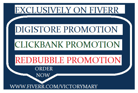 I will promote digistore,redbubble,teespring,affiliate link,clickbank,amazon,cbd to USA