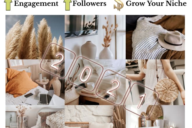 I will provide aesthetically pleasing boho images to grow your instagram