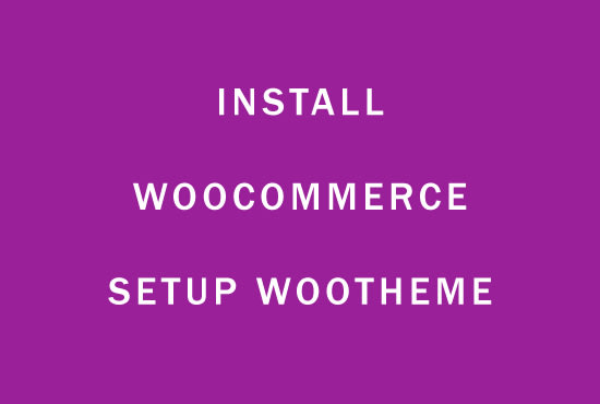 I will setup woocommerce and setup wootheme