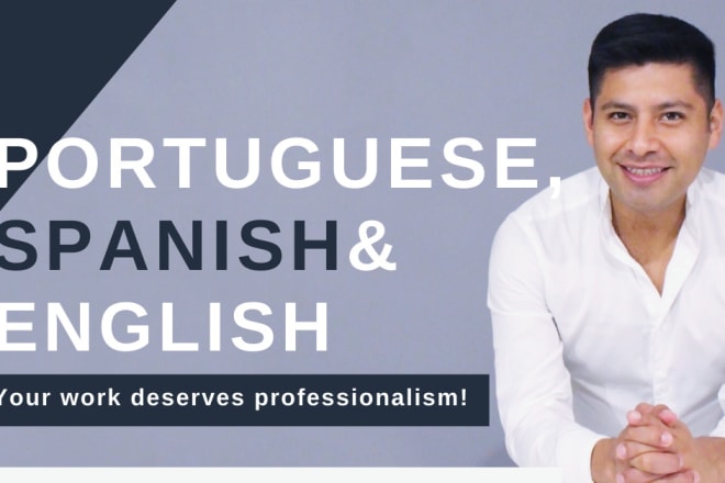 I will translate portuguese into english or spanish