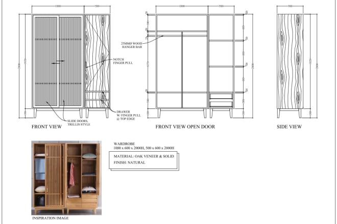 I will turn your sketch into cad shop drawing