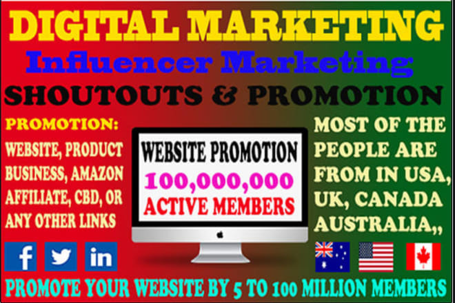 I will vigorously promote affiliate link,real traffic,clickbank promotion