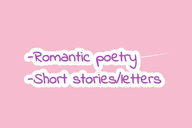I will write a romantic poem or short letter in spanish
