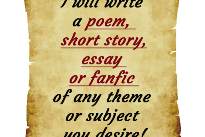 I will write anything with any theme you give me