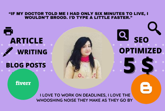 I will write distinctive articles for blogspot within 24 hrs