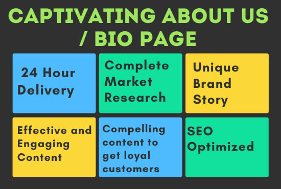 I will write expert level about us or bio page