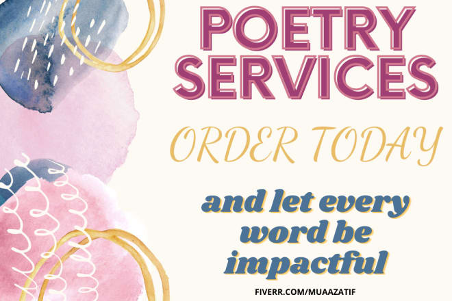 I will write, review, or edit a poem or a song