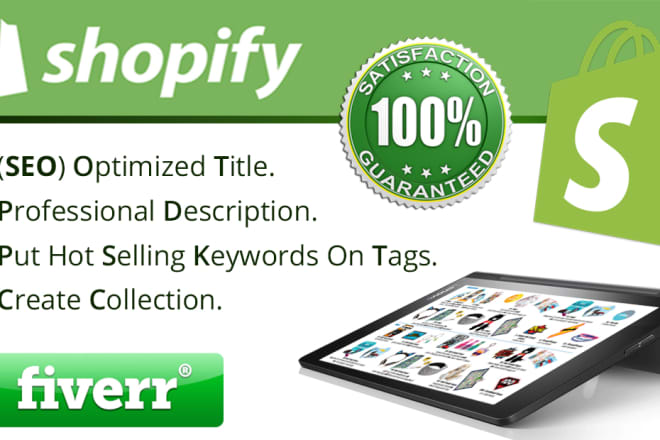 I will write unique shopify description SEO title tags