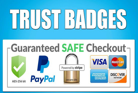 I will add trust badges in your shopify store etc