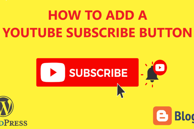 I will add youtube subscribe button to your website or blog