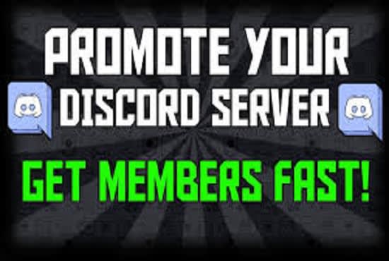 I will advertise, promote your discord server to 3000 active traffic server