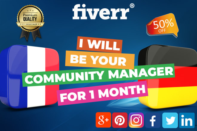 I will be your community manager for 1 month