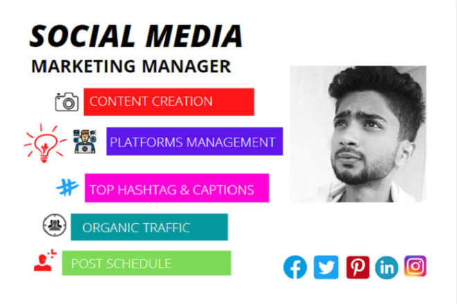 I will be your social media manager and content creator