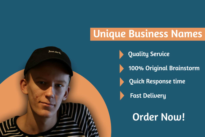 I will brainstorm 10 unique names for your business, product, service, slogans