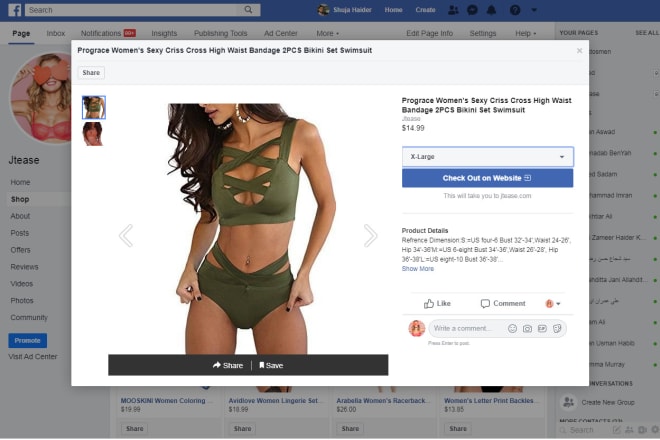 I will build a facebook shop