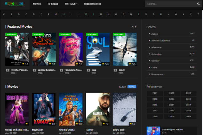 I will build an autopilot movie and tv series site with 9 servers