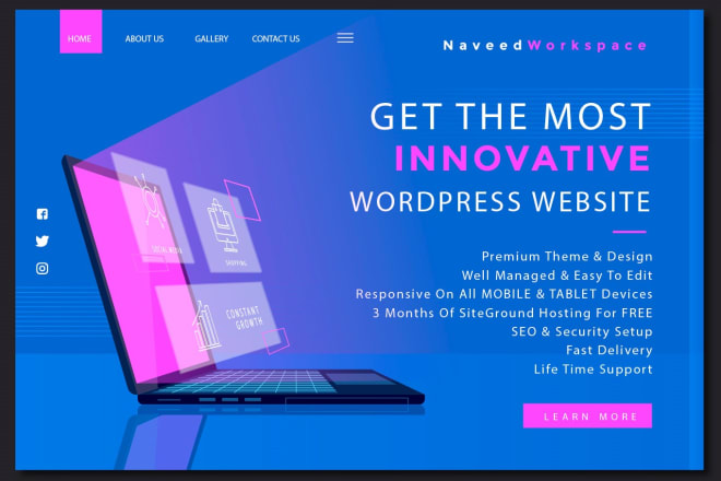 I will build innovative modern, premium wordpress website