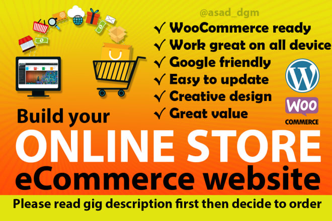 I will build responsive ecommerce website design