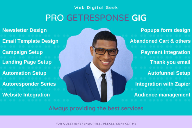 I will build your getresponse or mailchimp landing page clickfunnels sales funnel email