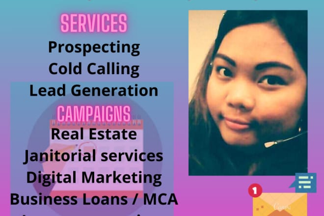 I will cold call and be your appointment setter