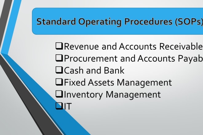 I will compile standard operating procedures sop for your company