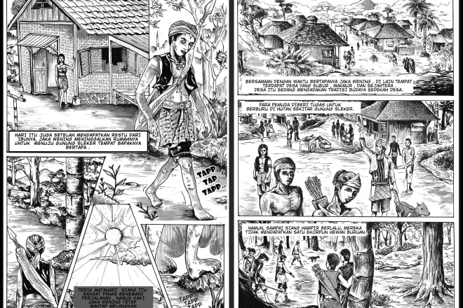 I will conventional drawn comic book pages of any idea stories