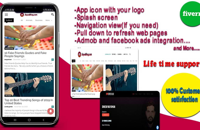 I will convert wordpress website to android app