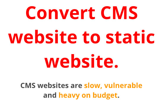 I will convert wordpress website to static HTML website better way