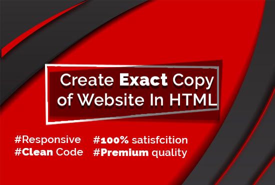 I will copy website in html template