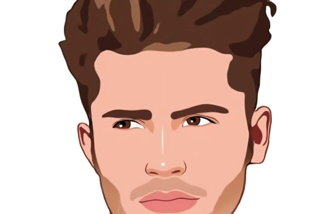 I will creat cartoon portrait vector art of images