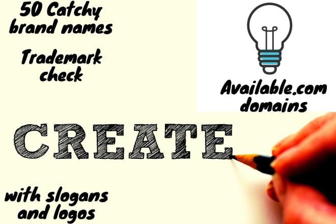I will creat more than 50 brand names with slogans, trademark check and more
