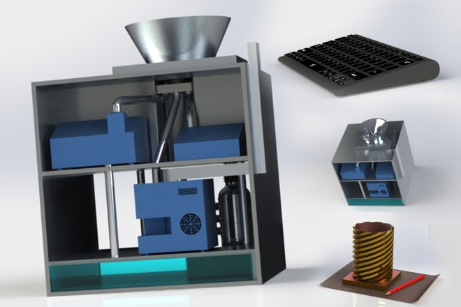 I will create 2d drawings and 3d models by solidworks and autocad
