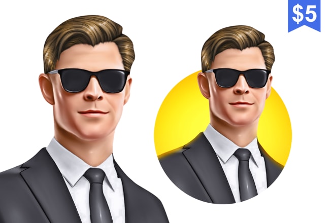 I will create 3d cartoon potrait with your photo