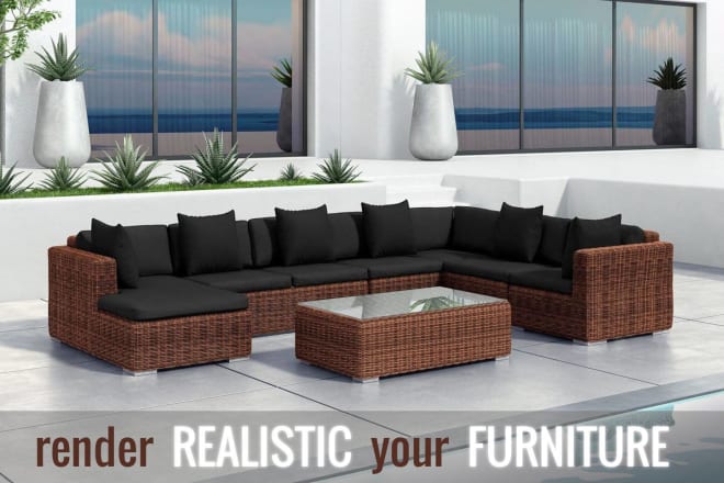I will create 3d furniture and render the realistic images