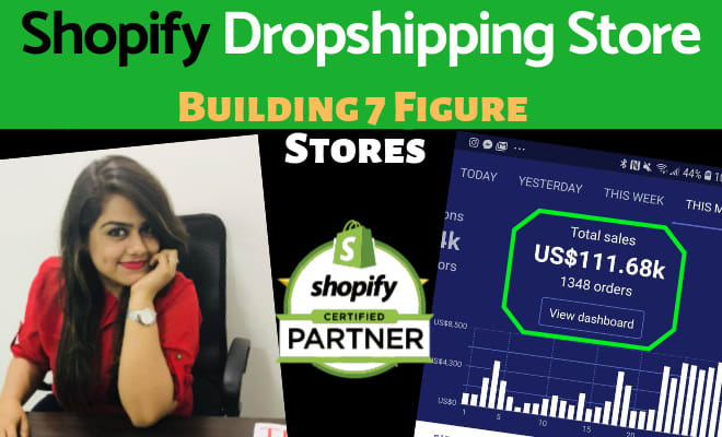 I will create a beautiful shopify dropshipping website store