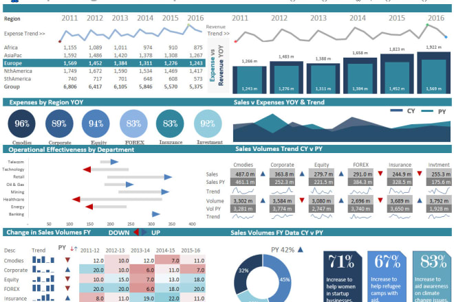 I will create a customized excel dashboard or template