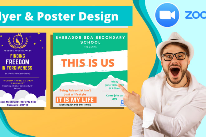 I will create a flyer, poster to promote your zoom meeting, webinar